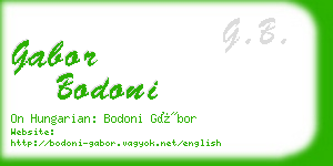 gabor bodoni business card